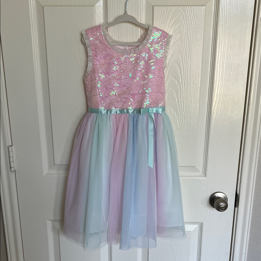 Jona Michelle Pink and White Dress